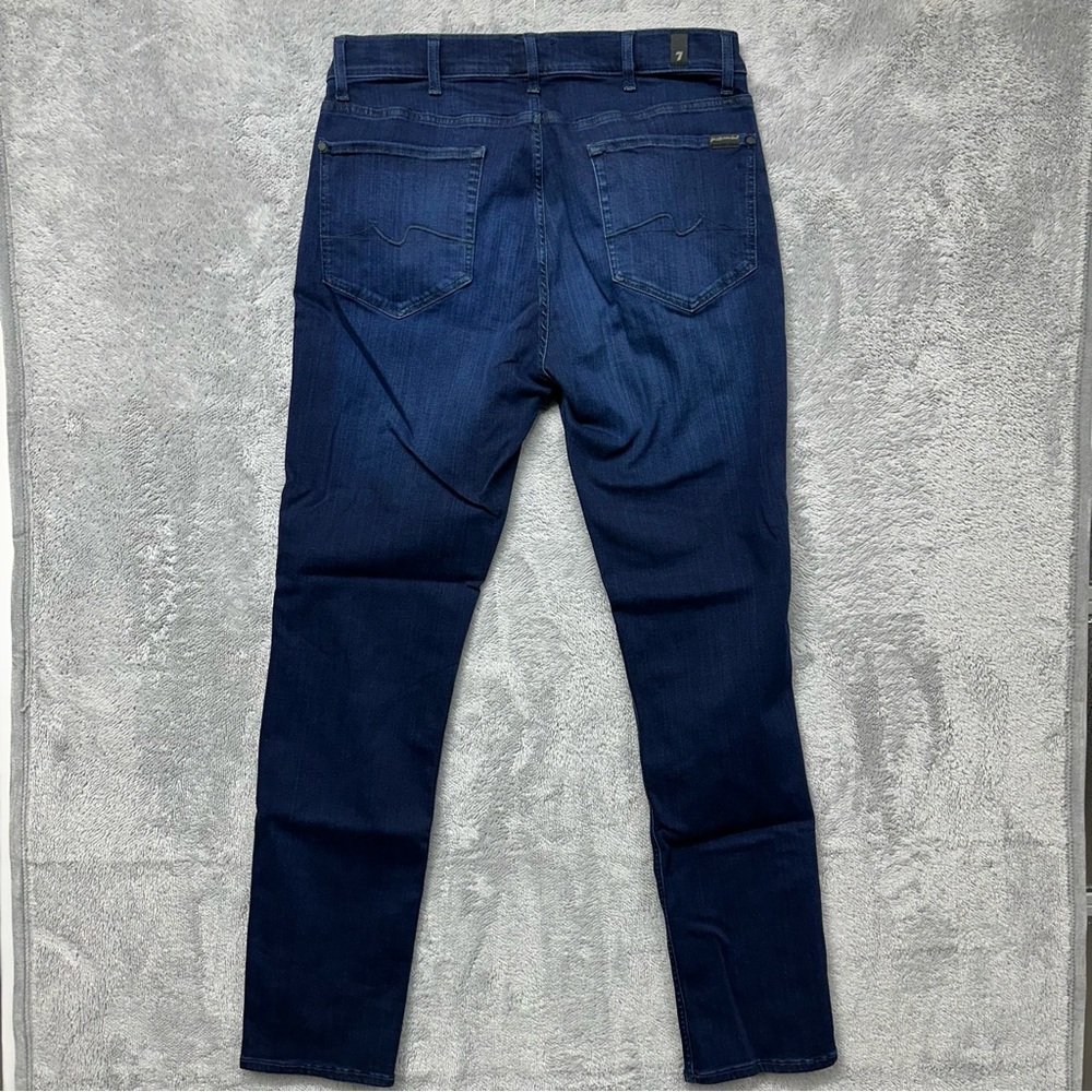 7 For All Mankind Luxe Performance Plus Slimmy Jeans Size 36 Slim Straight - Picture 6 of 11